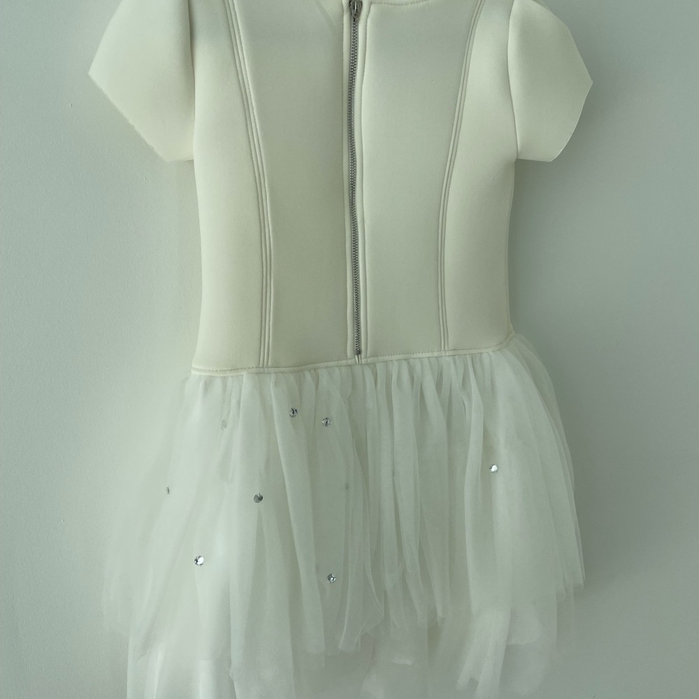 Deux Par Deux Cream Dress Girls Size 5 - Picture 3 of 4